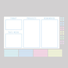 Cargar imagen en el visor de la galería, Agenda Organizer Minimalistic     Dry Erase  -   Removable     Adhesive Decal
