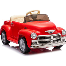 Load image into Gallery viewer, 12V Kids Ride On truck car w/parents control, Licensed Chevrolet 3100 pickup,electric car for kid,Vintage modeling,3 speeds,LED Lights,Bluetooth,USB,High-power up to 3.11 MPH,age 3+
