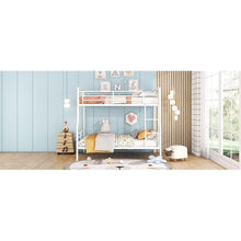Load image into Gallery viewer, Full XL Over Queen Metal Bunk Bed, White
