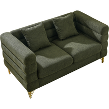 Carregar imagem no visualizador da galeria, 3-seater + 3-seater Combination sofa.Green teddy
