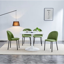 Load image into Gallery viewer, 1+4,5pieces dining set, Table metal leg Mid-century Dining Table for 4-6 people With Mdf Table Top, Pedestal Dining Table, End Table Leisure Coffee Table
