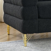 Carregar imagem no visualizador da galeria, 3-seater + 2-seater Combination sofa.BLACK teddy
