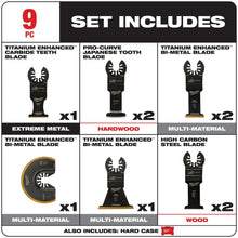 Carregar imagem no visualizador da galeria, Milwaukee 49-10-9113 Milwaukee® OPEN-LOK™ 9PC MULTI-TOOL BLADE KIT

