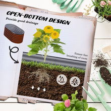 Cargar imagen en el visor de la galería, 3.5&#39; x 2&#39; x 1.4&#39; Galvanized Raised Garden Bed Kit, Outdoor Metal Elevated Planter Box with Safety Edging, Easy DIY Stock Tank for Growing Flowers, Herbs &amp; Vegetables, Brown

