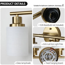 Load image into Gallery viewer, Elegant Vanity Lights for Bathroom in Gold with 5 Lights Fixture
