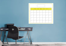 Load image into Gallery viewer, Calendars: Yellow Modern One Month Calendar Dry Erase - Removable Adhesive Decal
