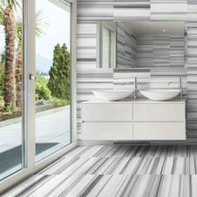 Load image into Gallery viewer, Equator White Marble Floor and Wall Tile - Livfloors Collection
