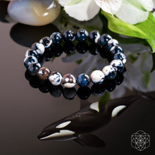 Carregar imagem no visualizador da galeria, Exotic Orca Agate Bracelet of Deep Healing

