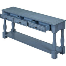 Carregar imagem no visualizador da galeria, Console Table 63&quot; Long Console Table with Drawers and Shelf for Entryway, Hallway, Living Room (Navy
