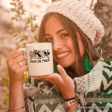 Cargar imagen en el visor de la galería, Chick or Treat Spooky Personalized Mug, Halloween Chicken Country Gift with Custom Name
