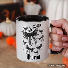 Load image into Gallery viewer, Bat Shit Crazy Coquette Bats Personalized Mug, Funny Halloween Gift with Custom Name
