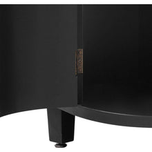 Load image into Gallery viewer, Curved Design Storage Cabinet made of Fraxinus Mandschuric Solid Wood Veneer, Featuring Four Doors and Adjustable Shelves, Suitable for Corridors, Entrances and Study.
