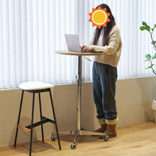 Load image into Gallery viewer, Movable Adjustable Bar Table Pub Table 360 Swivel Counter Bar Height Aluminum Star Base Movable for Stand Desk Bistro Table Dining Room Home Kitchen Table
