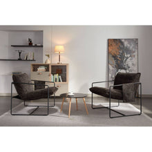 Load image into Gallery viewer, 2 Sets 1 Case, Upholstered hanging armchair with arm pocket metal frame, crushed foam cushions and skin-friendly braid for living room and bedroom. Dark Gray
