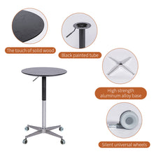 Load image into Gallery viewer, Movable Adjustable Bar Table Pub Table 360 Swivel Counter Bar Height Aluminum Star Base Movable for Stand Desk Bistro Table Dining Room Home Kitchen Table
