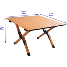 Cargar imagen en el visor de la galería, Portable picnic table, rollable aluminum alloy table top with folding solid X-shaped frame
