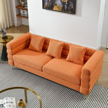 Cargar imagen en el visor de la galería, 3-seater + 2-seater Combination sofa.ORANGE teddy
