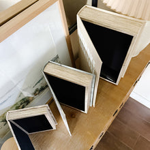 Load image into Gallery viewer, Large Leather Bound Book Boxes, Set of 3
