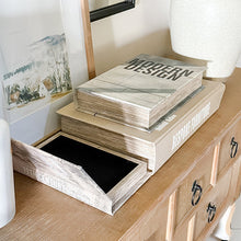 Load image into Gallery viewer, Large Leather Bound Book Boxes, Set of 3
