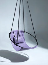 Carregar imagem no visualizador da galeria, Faux Leather Round Hanging Chair Lilac
