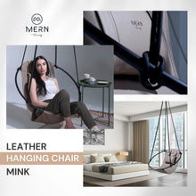 Load image into Gallery viewer, Faux Leather Round Hanging Chair Mink
