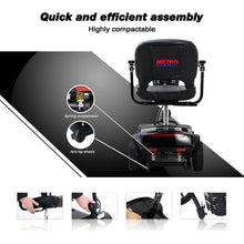 Load image into Gallery viewer, Four wheels Compact Travel Mobility Scooter with 300W Motor for Adult-300lbs, Gloss Black
