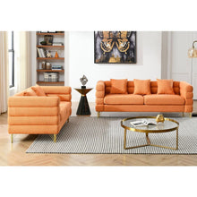 Cargar imagen en el visor de la galería, 3-seater + 2-seater Combination sofa.ORANGE teddy
