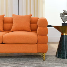 Cargar imagen en el visor de la galería, 3-seater + 2-seater Combination sofa.ORANGE teddy
