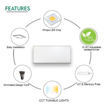 Load image into Gallery viewer, 2x4 LED Panel Light, Selectable Wattage (30W/40W/50W) and CCT (3500K/4000K/5000K) with 130LM/Watt, 0-10V Dimmable, Backlit - ETL &amp; DLC Premium
