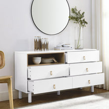 Load image into Gallery viewer, With 5 drawers storage cabinet drawer cabinet multifunctional storage cabinet modern drawer cabinet wooden storage cabinet leather handle drawer cabinet home storage cabinet office cabinet
