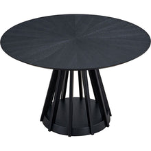 Load image into Gallery viewer, (1 Table+4 Chairs)Modern Dining Table Set of 5 pcs,Wooden Dining Table and Upholstered Chairs for Living Room,Round Kitchen Set with Sturdy Legs for Restaurant,Black
