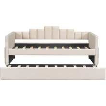 Load image into Gallery viewer, Twin Size Upholstered Daybed with Light and USB Port, Beige
