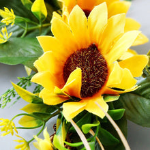 Carregar imagem no visualizador da galeria, Sunflower Wreath for Front Door or Home, 20 Inches
