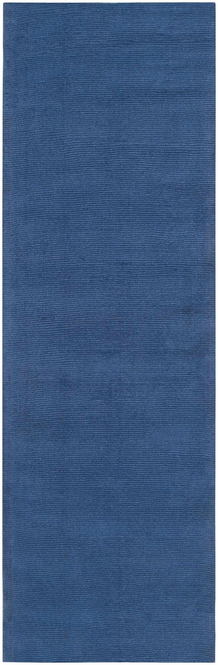 Brockton Solid Blue Wool Rug