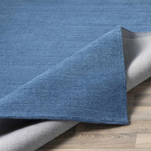 Carregar imagem no visualizador da galeria, Brockton Solid Blue Wool Rug
