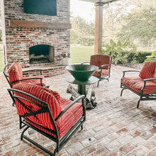 Carregar imagem no visualizador da galeria, Outdoor Iron Pedestal Fire Bowl and Log Holder
