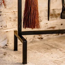 Load image into Gallery viewer, 4 Piece Black Iron Fireplace Tool Set
