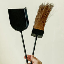 Load image into Gallery viewer, Black Iron Fireplace Tool Set with Shovel Brush Tongs
