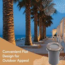 Carregar imagem no visualizador da galeria, Flat Top In Ground Well Light Body and Brass Decorative Cover
