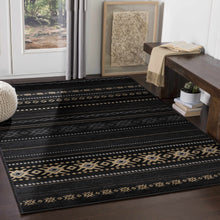 Carregar imagem no visualizador da galeria, Fogertown Black Western Rug
