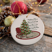 Cargar imagen en el visor de la galería, Christmas in Heaven Sentimental Memorial Quote Ceramic Ornament Bundle
