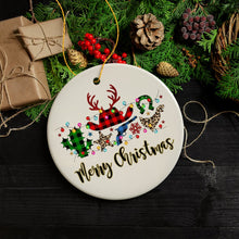 Cargar imagen en el visor de la galería, Festive Western Cowboy Christmas Ornament Bundle with Plaid Boots, Guns, and Cactus
