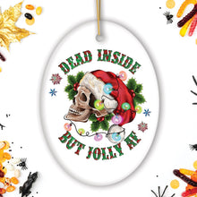 Load image into Gallery viewer, Dead Inside Fun Holiday Dark Humor Christmas Ornament Bundle, Horror Skeleton Party Gift
