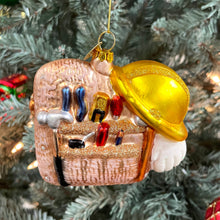 Carregar imagem no visualizador da galeria, Handyman Construction Worker Kit Glass Christmas Ornament
