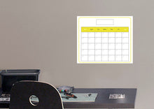 Load image into Gallery viewer, Calendars: Yellow Modern One Month Calendar Dry Erase - Removable Adhesive Decal
