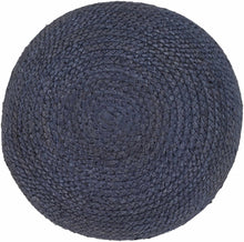 Load image into Gallery viewer, Gail Navy Jute Knitted Pouf
