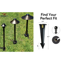 Load image into Gallery viewer, Garden Stake - 8-Inch Low Profile 1/2&quot; NPT Thread with Side Wireway | 20 Pack
