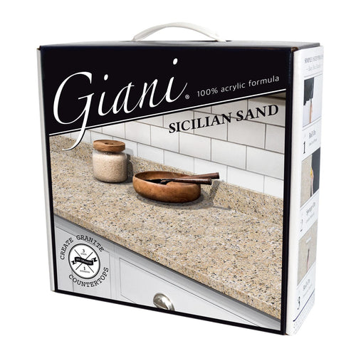 Giani Inc. Countertop Paint 100% Acrylic Giani Granite 2.0 - Sicilian Sand Countertop Kit
