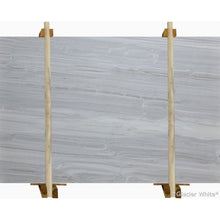 Carregar imagem no visualizador da galeria, Glacier White Vein-cut Bookmatching Marble Slabs Polished - Livfloors Collection
