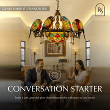 Load image into Gallery viewer, Glass Parrot Chandelier
